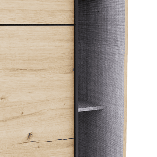 Roupeiro ALHAMBRA 221x223cm 2 portas de correr carvalho