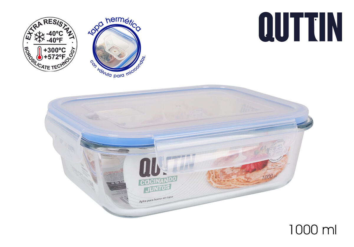 Tupper QUTTIN vidrio transparente