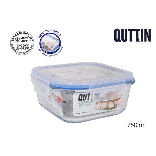 Tupperware QUTTIN 16x16cm vidro transparente