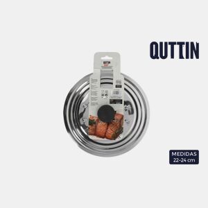 Tampa em aço inoxidável QUTTIN 22 a 24cm