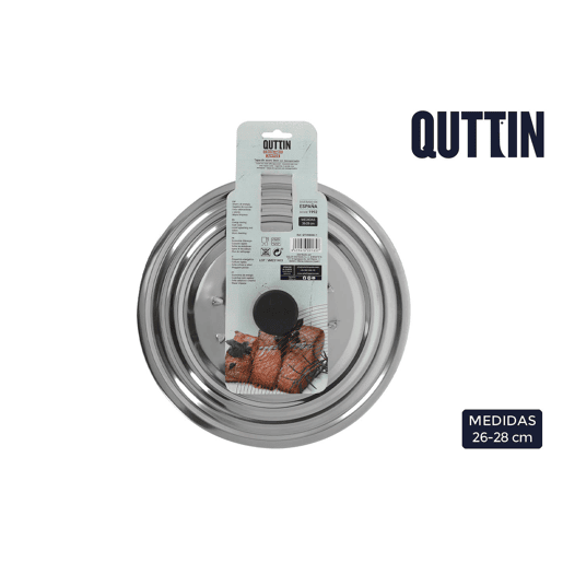 Tampa em aço inoxidável QUTTIN 26 a 28cm