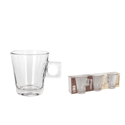 Set de 3 chávenas de café LIMA LISO 8cl marca LA MEDITERRANEA