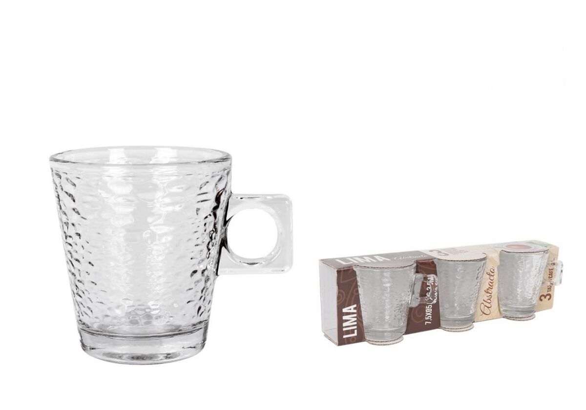 Set 3 tazas de café LIMA ABSTRACTO 8cl marca LA MEDITERRANEA