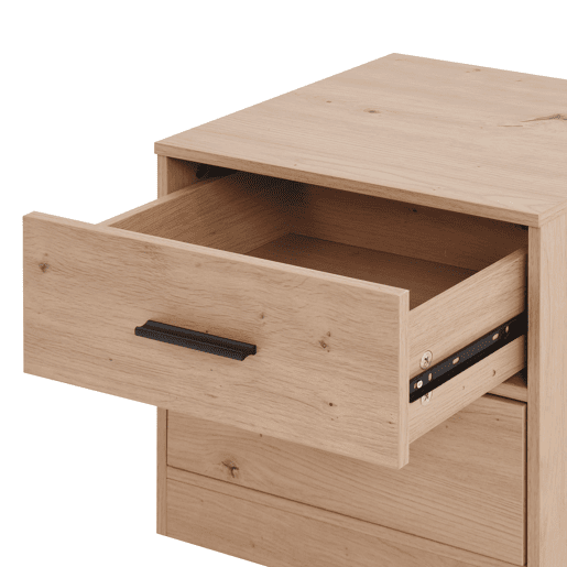 Mesa de cabeceira NELS com 2 gavetas carvalho