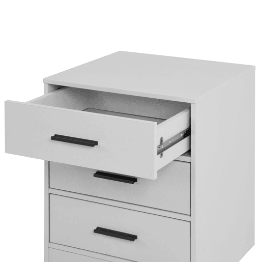 Mesa de cabeceira NELS com 3 gavetas branco