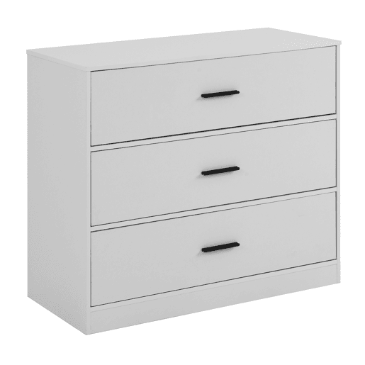 Cómoda NELS com 3 gavetas branco