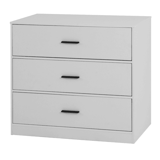 Cómoda NELS com 3 gavetas branco