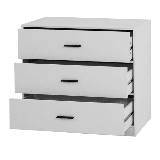 Cómoda NELS com 3 gavetas branco