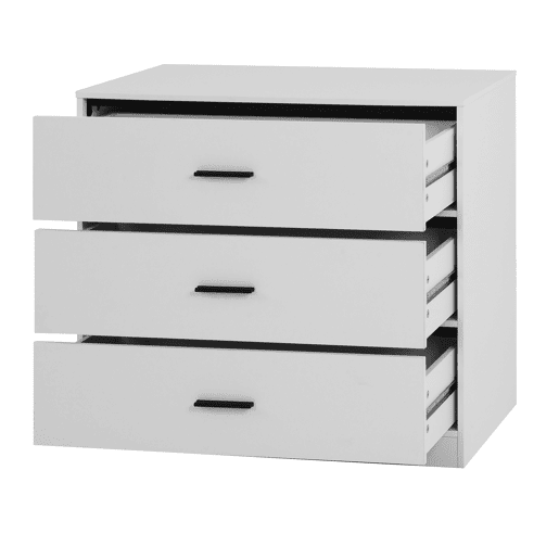 Cómoda NELS com 3 gavetas branco
