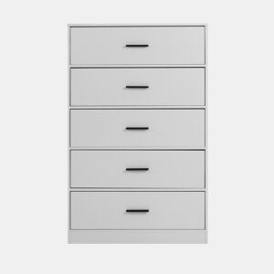 Cómoda NELS com 5 gavetas branco