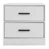 Mesa de cabeceira NELS com 2 gavetas branco