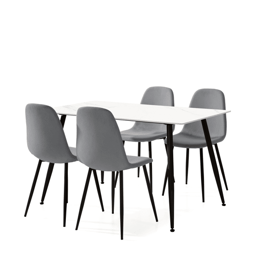Conjunto de 1 mesa e 4 cadeiras MINKA