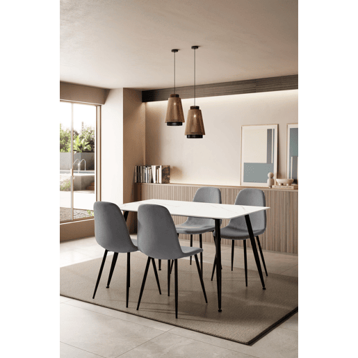 Conjunto de 1 mesa e 4 cadeiras MINKA