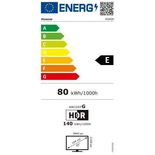 TV de 65 polegadas HISENSE 65A6N 4K Smart TV TV de 65 polegadas HISENSE 65A6N 4K Smart TV