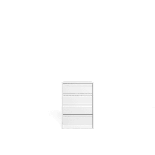 Cómoda MONTADO BLOCK com 4 gavetas 50cm branca
