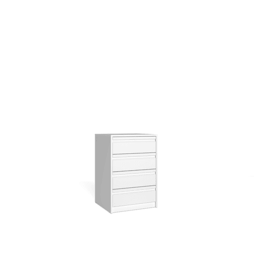 Cómoda MONTADO BLOCK com 4 gavetas 50cm branca