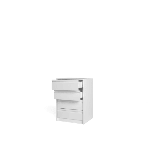 Cómoda MONTADO BLOCK com 4 gavetas 50cm branca