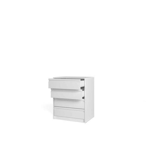 Cómoda MONTADO BLOCK com 4 gavetas 72,5x60x45cm branca