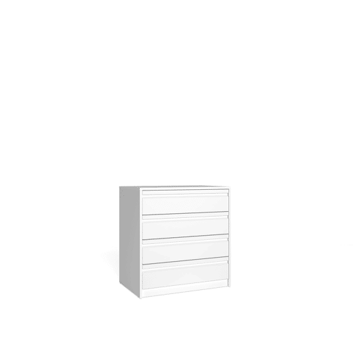 Cómoda MONTADO BLOCK com 4 gavetas 72,5x70x45cm branca