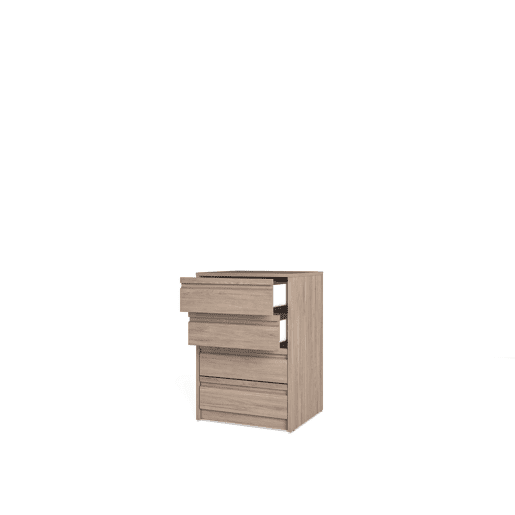 Cómoda MONTADO BLOCK com 4 gavetas 50cm bege Cómoda MONTADO BLOCK com 4 gavetas 50cm bege