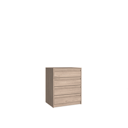 Cómoda MONTADO BLOCK com 4 gavetas 72,5x60x45cm bege