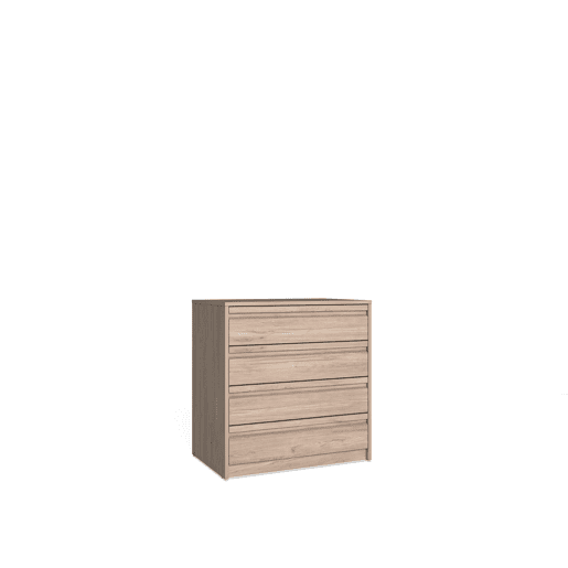 Cómoda MONTADO BLOCK com 4 gavetas 70cm bege