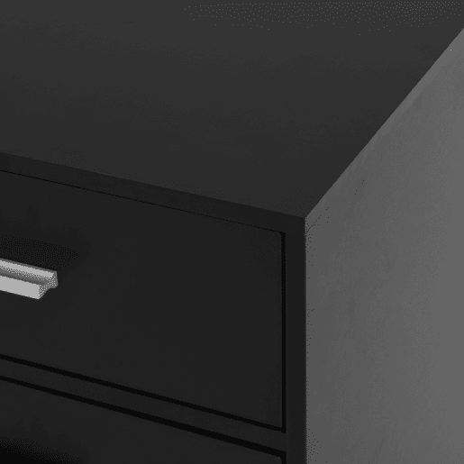 Mesa de Cabeceira NELS com 3 gavetas preta