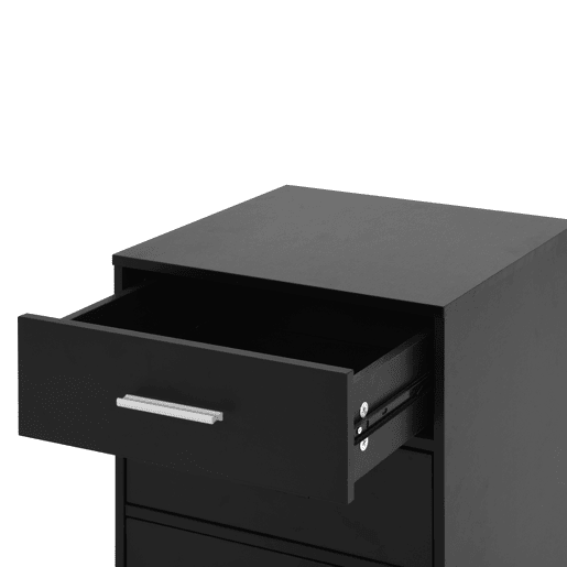 Mesa de Cabeceira NELS com 3 gavetas preta