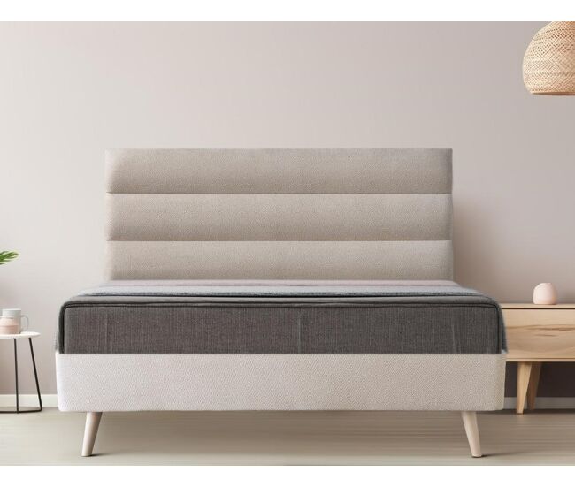 Cabecero GRECO 160x117x6cm en borreguito y color marfil