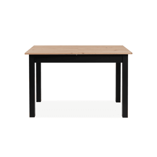 Mesa extensÃvel 120cm carvalho e preto DORA Mesa extensÃvel 120cm carvalho e preto DORA