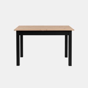 Mesa extensível 120cm carvalho e preto DORA