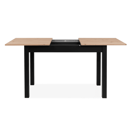 Mesa extensÃvel 120cm carvalho e preto DORA Mesa extensÃvel 120cm carvalho e preto DORA