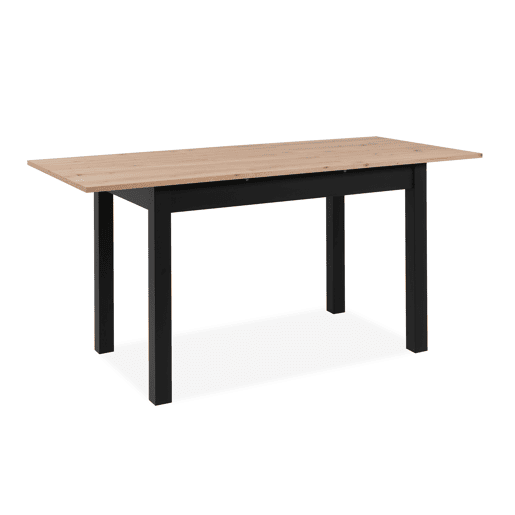 Mesa extensÃvel 120cm carvalho e preto DORA Mesa extensÃvel 120cm carvalho e preto DORA