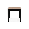 Mesa extensível quadrada DORA 80x80cm cor carvalho e preto