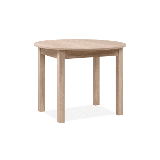 Mesa extensível redonda DORA 100x100cm cor carvalho