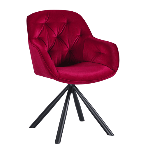 Conjunto de 2 cadeiras SILVIA cor vermelho