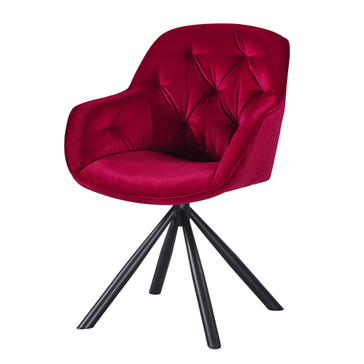 Conjunto de 2 cadeiras SILVIA cor vermelho