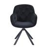 Conjunto de 2 cadeiras SILVIA cor preto