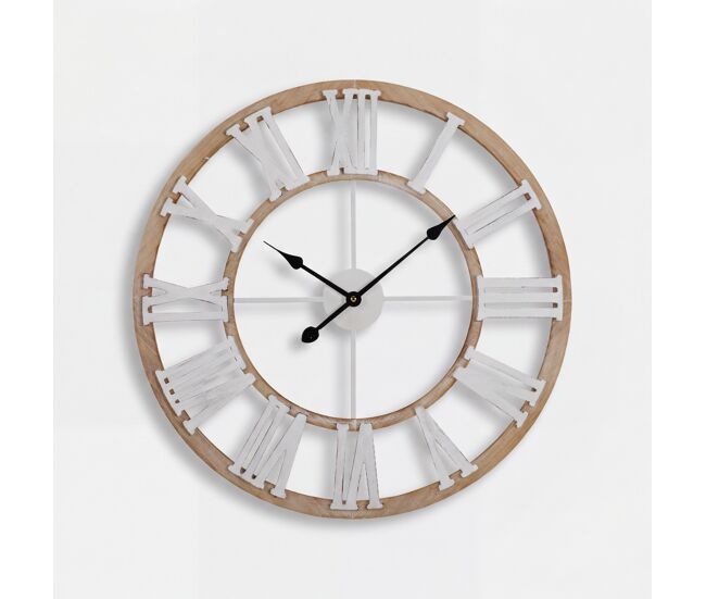 Reloj de pared nilo de madera 60cm - conforama