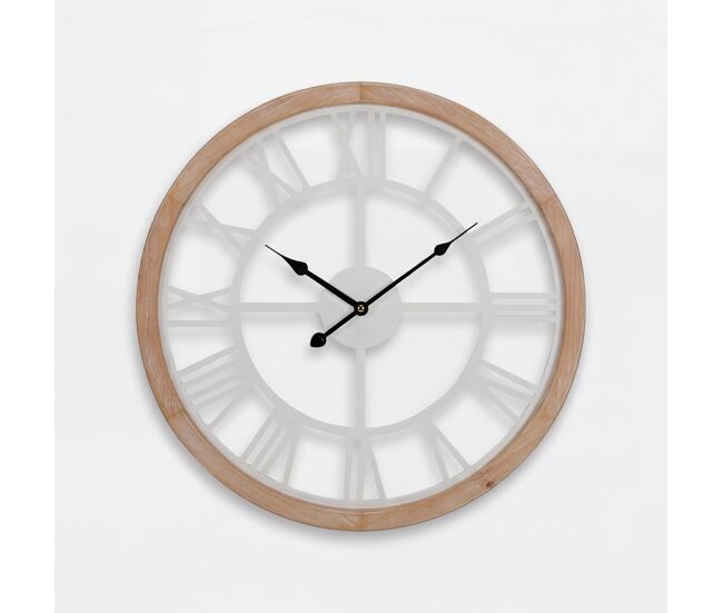 Reloj de pared uriel de madera 50cm - conforama