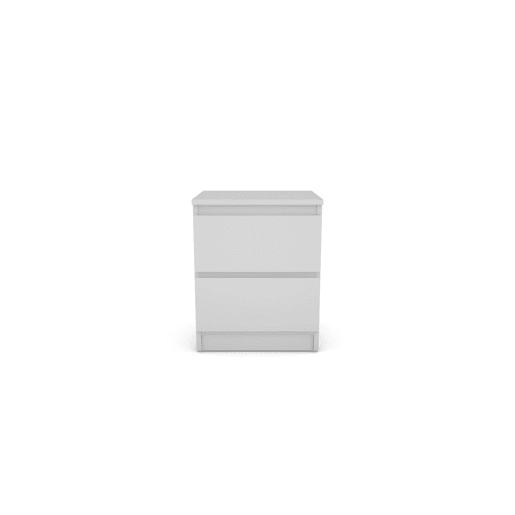 Mesa de cabeceira OSLO com 2 gavetas branco