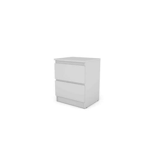 Mesa de cabeceira OSLO com 2 gavetas branco