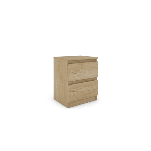 Mesa de cabeceira OSLO com 2 gavetas carvalho