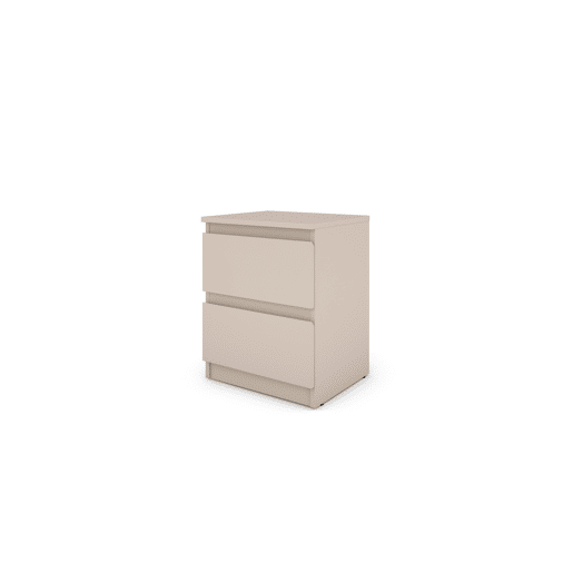 Mesa de cabeceira OSLO com 2 gavetas bege Mesa de cabeceira OSLO com 2 gavetas bege