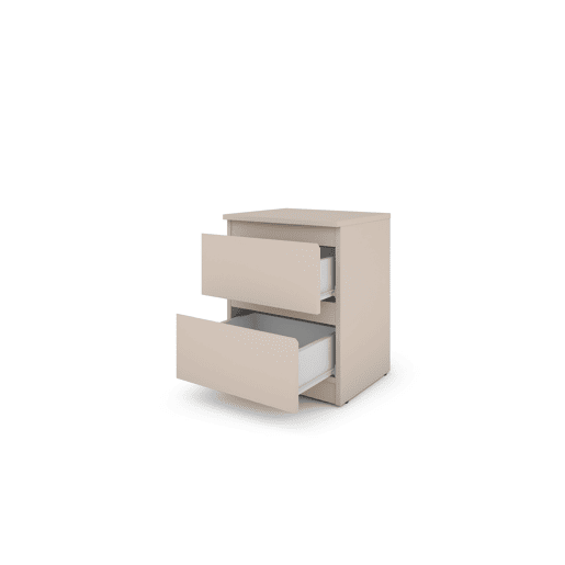 Mesa de cabeceira OSLO com 2 gavetas bege Mesa de cabeceira OSLO com 2 gavetas bege