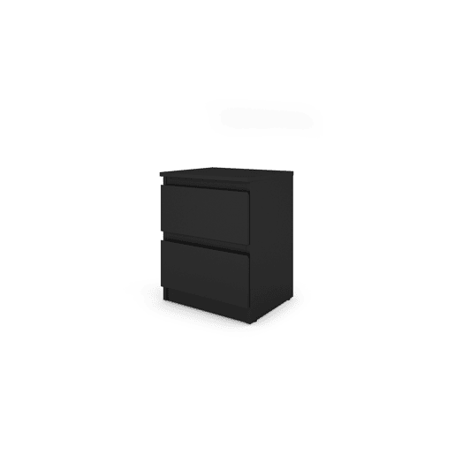 Mesa de cabeceira OSLO com 2 gavetas preto