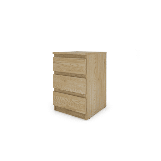 Mesa de cabeceira OSLO com 3 gavetas carvalho Mesa de cabeceira OSLO com 3 gavetas carvalho