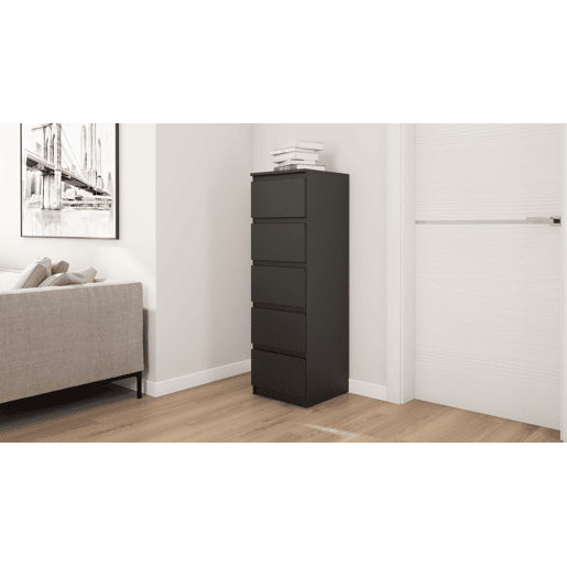 Sinfonier OSLO 40cm com 5 gavetas preto Sinfonier OSLO 40cm com 5 gavetas preto