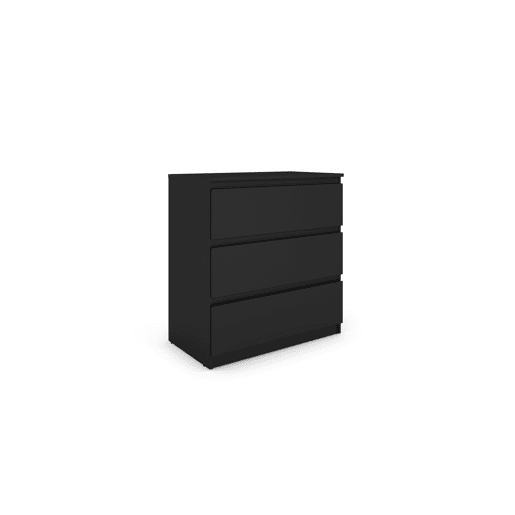 Cómoda OSLO com 3 gavetas preto