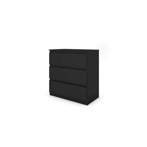 Cómoda OSLO com 3 gavetas preto